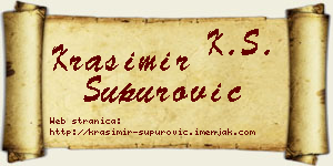 Krasimir Supurović vizit kartica